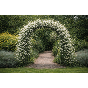 Ruža banksova (Rosa banksiae) ´ALBA PLENA´ – výška 130-170 cm, kont. C3L